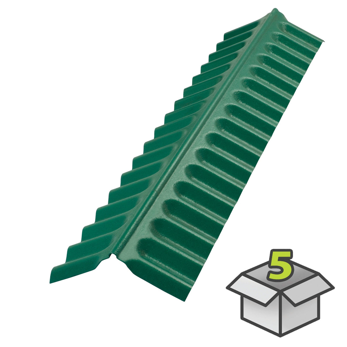 SUNTOP 5-Pack 12-in x 50-in Polycarbonate Roof Panel Ridge Caps - Green