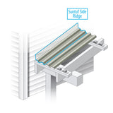SUNTUF 5-Pack 7-in x 50-in Polycarbonate Roof Panel Ridge Caps, Solar Grey
