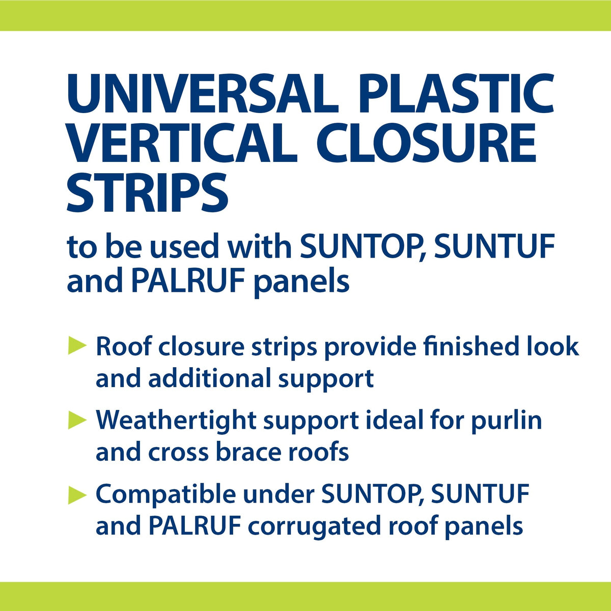 Palram Universal Vertical Closure Plastic Strips, 6-Pack, 24 in Length
