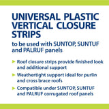 Palram Universal Vertical Closure Plastic Strips, 6-Pack, 24 in Length