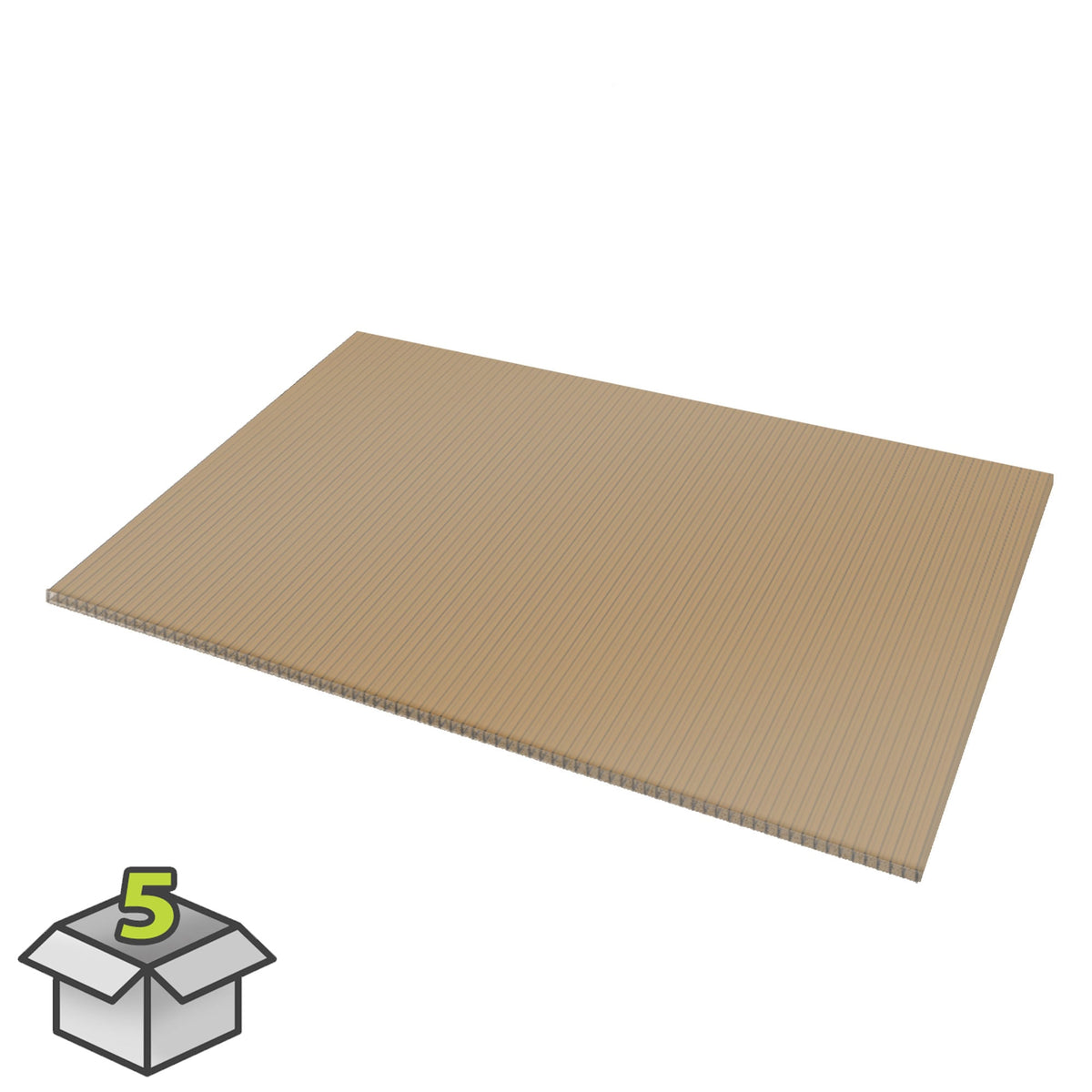 Sunlite 2-ft x 4-ft Corrugated Bronze Polycarbonate Roof Panels, 5-Pack