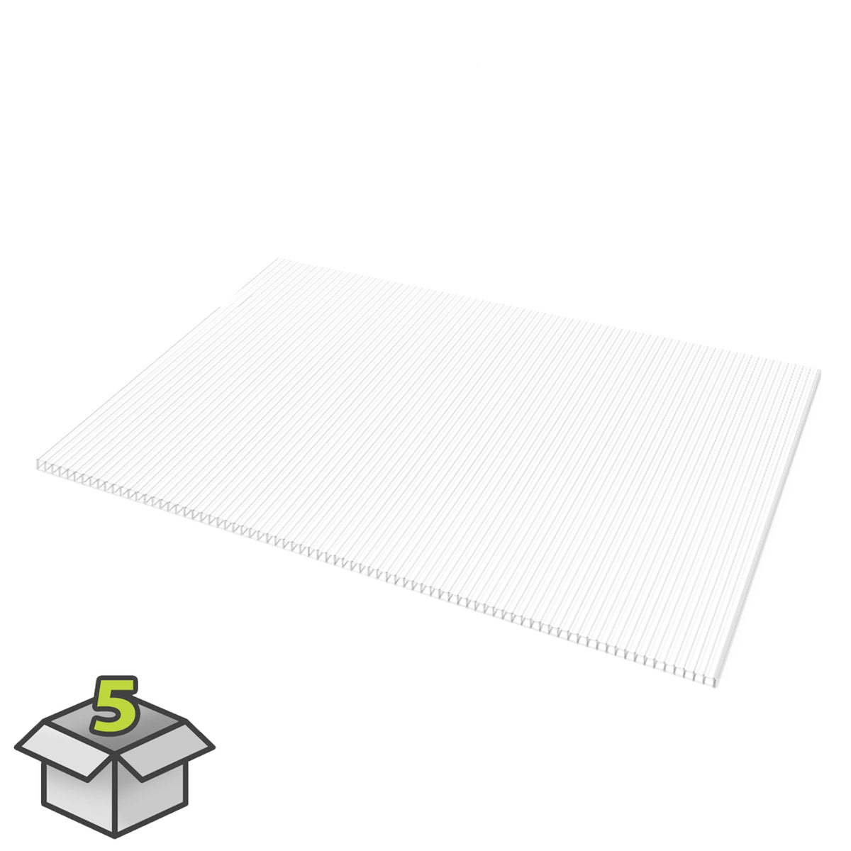 Sunlite 2-ft x 4-ft Corrugated White Opal Polycarbonate Roof Panel, 5-Pack
