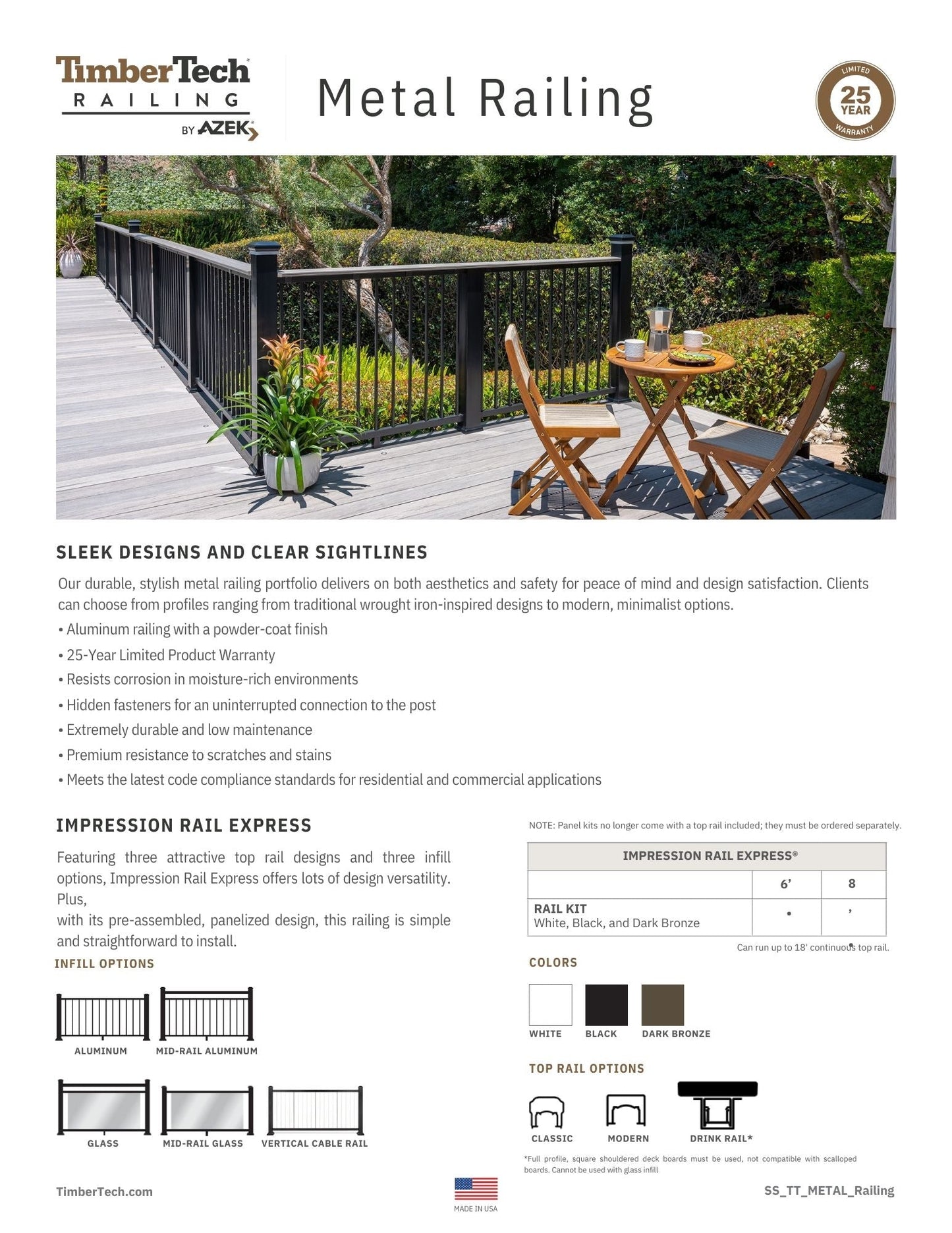 TimberTech Impression Rail Express 3-in x 3-in x 4-ft Black Aluminum Deck Post Sleeve
