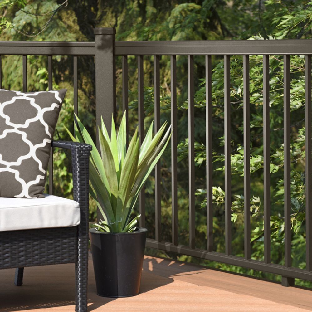 TimberTech Impression Rail Express 3-in x 3-in x 4-ft Black Aluminum Deck Post Sleeve