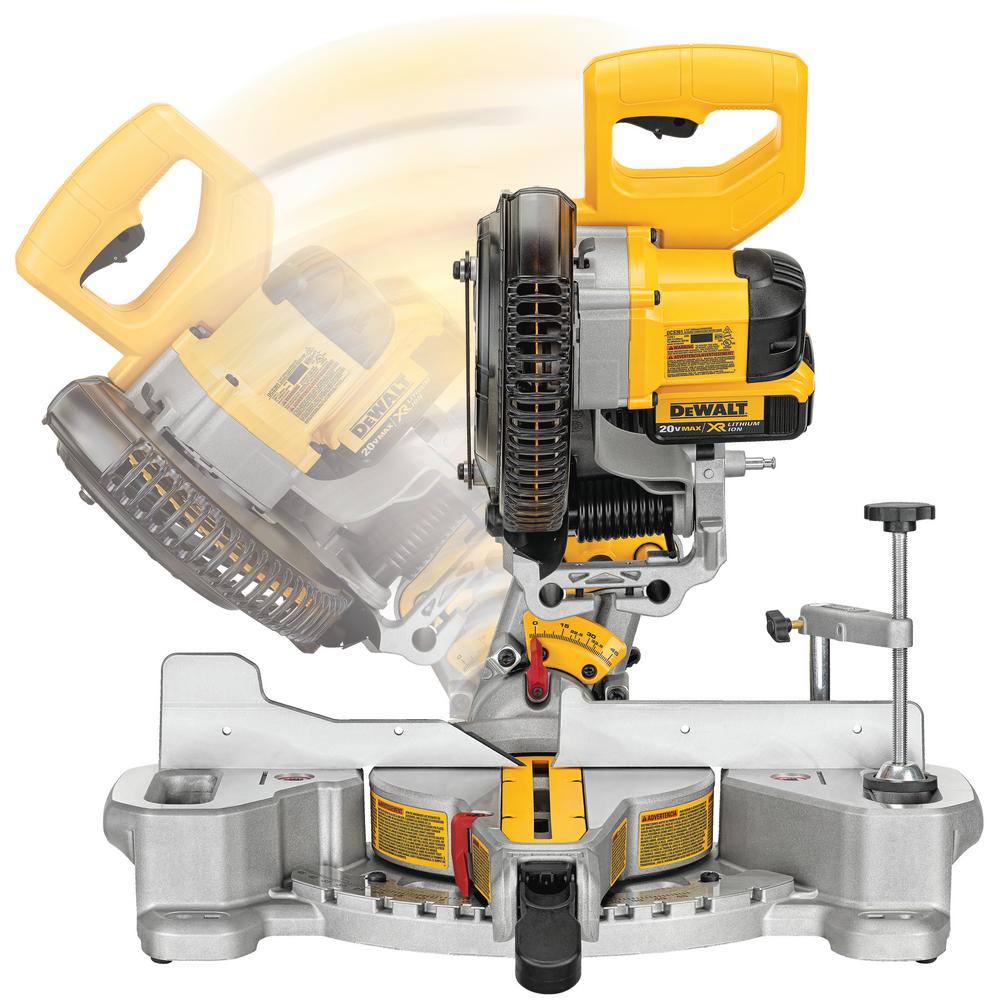 20-Volt MAX Lithium-Ion Cordless 7-1/4 in. Miter Saw with Battery 4Ah and Charger w/ Bonus Oscillating Tool - Super Arbor