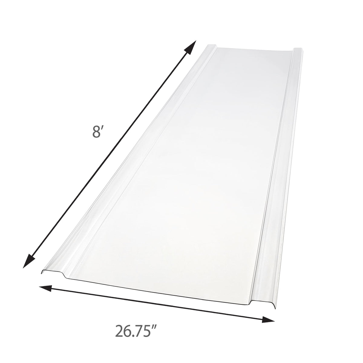 EZ GLAZE 2.24-ft x 8-ft Corrugated Clear Polycarbonate Roof Panels, 5-Pack