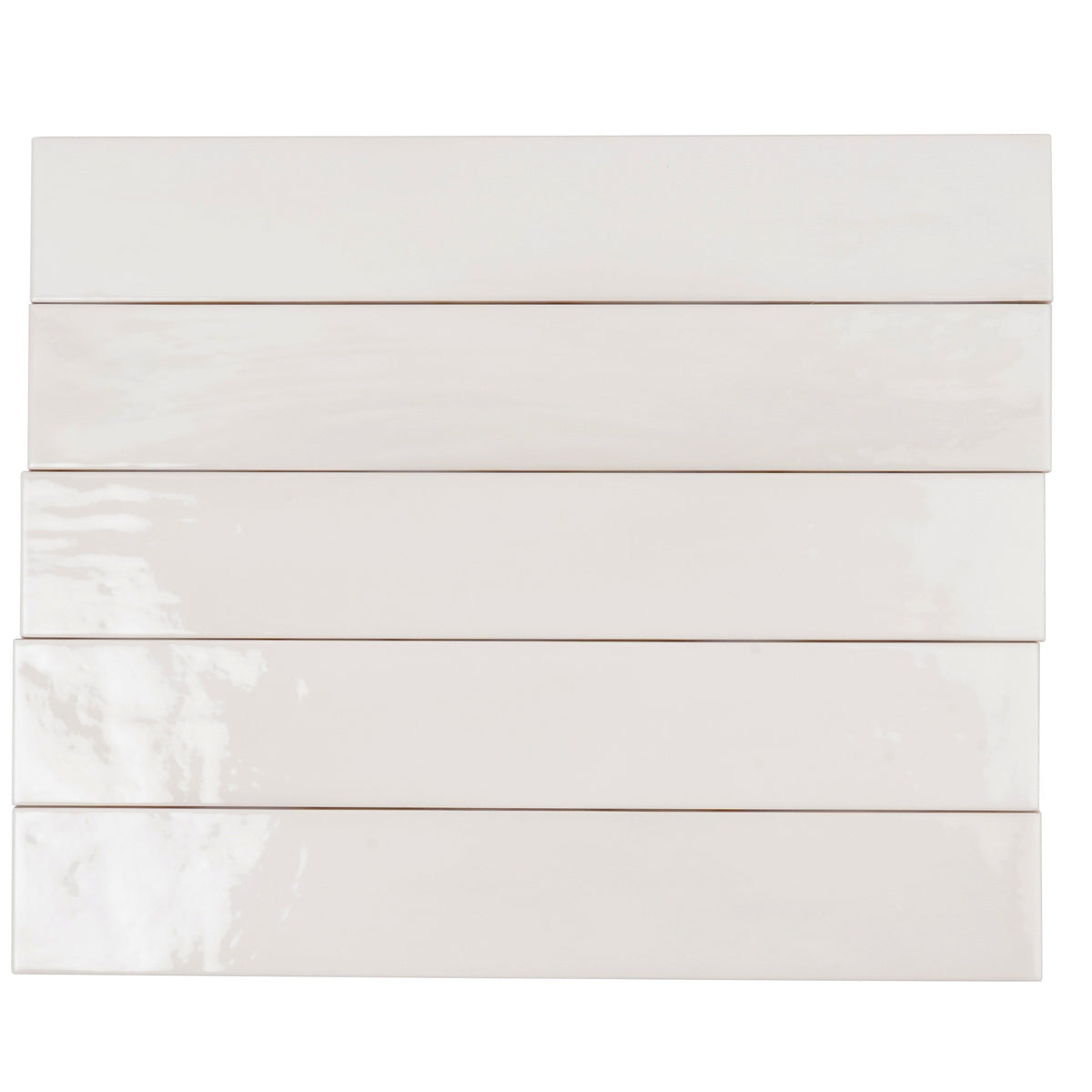 Apollo Tile Silken Ivory White 3-in x 16-in Glossy Ceramic Brick Look Floor and Wall Tile (10.76-sq. ft/ Carton)