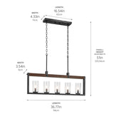 Kichler Barrington 5-Light Distressed Black Farmhouse Chandelier