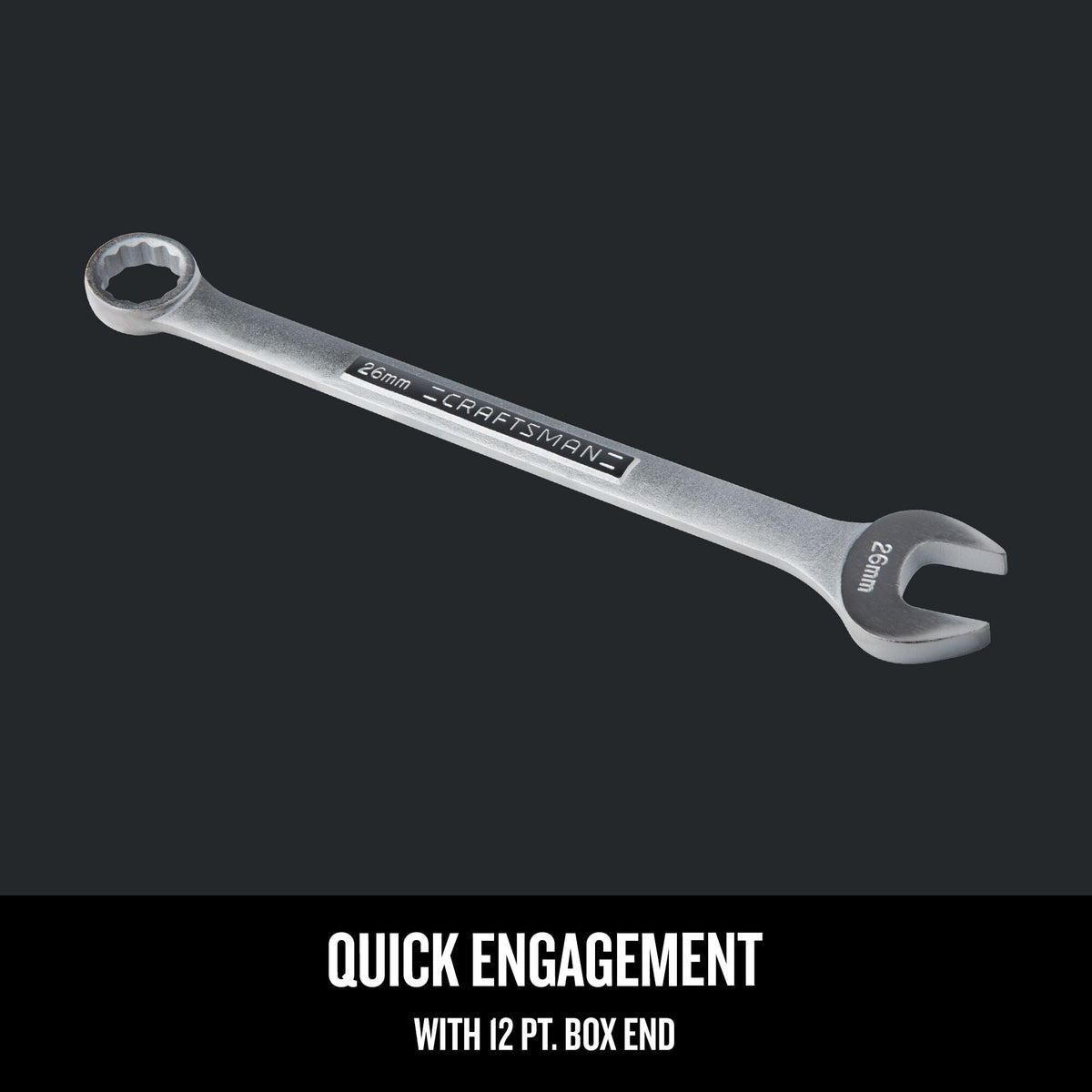 CRAFTSMAN 14mm 12-Point Metric Reversible Ratcheting Wrench, 72-Tooth