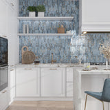 Apollo Tile Festa Blue 2-in x 10-in Glossy Ceramic Stone Look Floor and Wall Tile (2.37-sq. ft/ Carton)