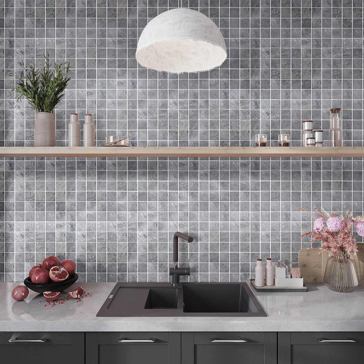 Apollo Tile Splendor Gray 12-in x 12-in Matte Porcelain Uniform Squares Stone Look Floor and Wall Tile (10.65-sq. ft/ Carton)