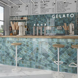 Apollo Tile Antiek Blue 4-in x 4-in Glossy Ceramic Stone Look Floor and Wall Tile (5.39-sq. ft/ Carton)