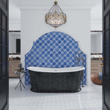 Apollo Tile Siena Cornflower Blue 6-in x 6-in Matte Ceramic Patterned Floor and Wall Tile (5.37-sq. ft/ Carton)