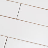 Apollo Tile Arte White 2-in x 8-in Matte Ceramic Brick Look Floor and Wall Tile (5.4-sq. ft/ Carton)