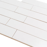 Apollo Tile Arte White 2-in x 8-in Matte Ceramic Brick Look Floor and Wall Tile (5.4-sq. ft/ Carton)