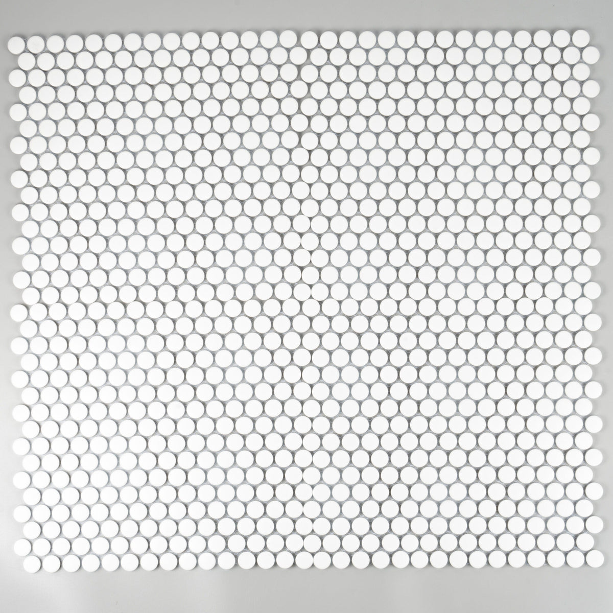 Apollo Tile Cirkel Pearl White 12-in x 12-in Matte Porcelain Penny Round Patterned Floor and Wall Tile (9.87-sq. ft/ Carton)