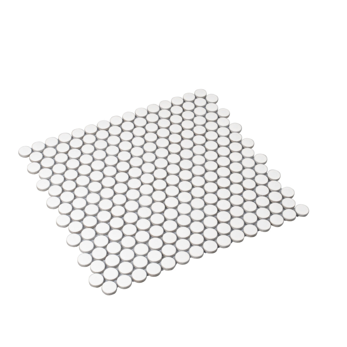 Apollo Tile Cirkel Pearl White 12-in x 12-in Matte Porcelain Penny Round Patterned Floor and Wall Tile (9.87-sq. ft/ Carton)