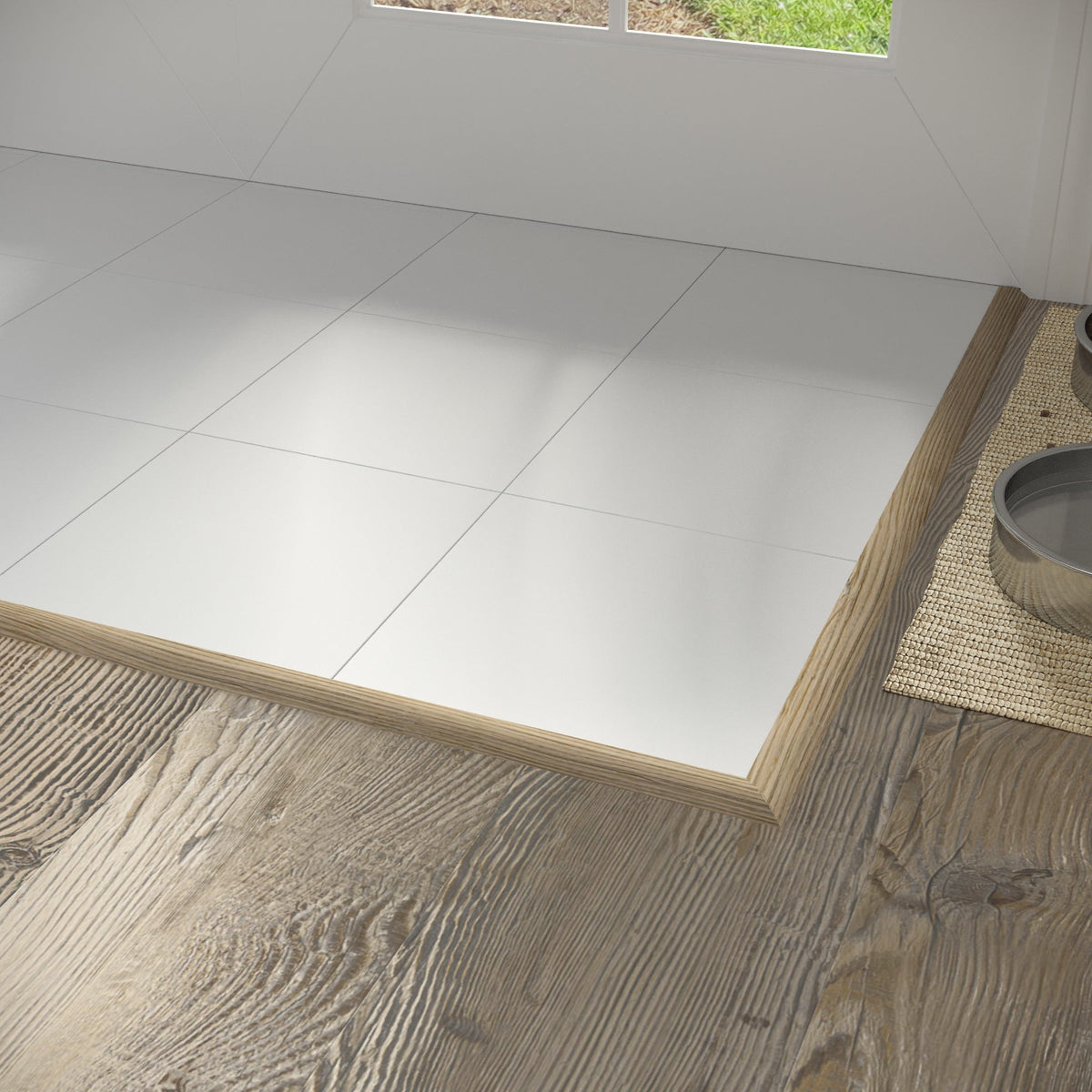 CALI Point Break Pine 1.31-in x 72.83-in Vinyl Floor Reducer