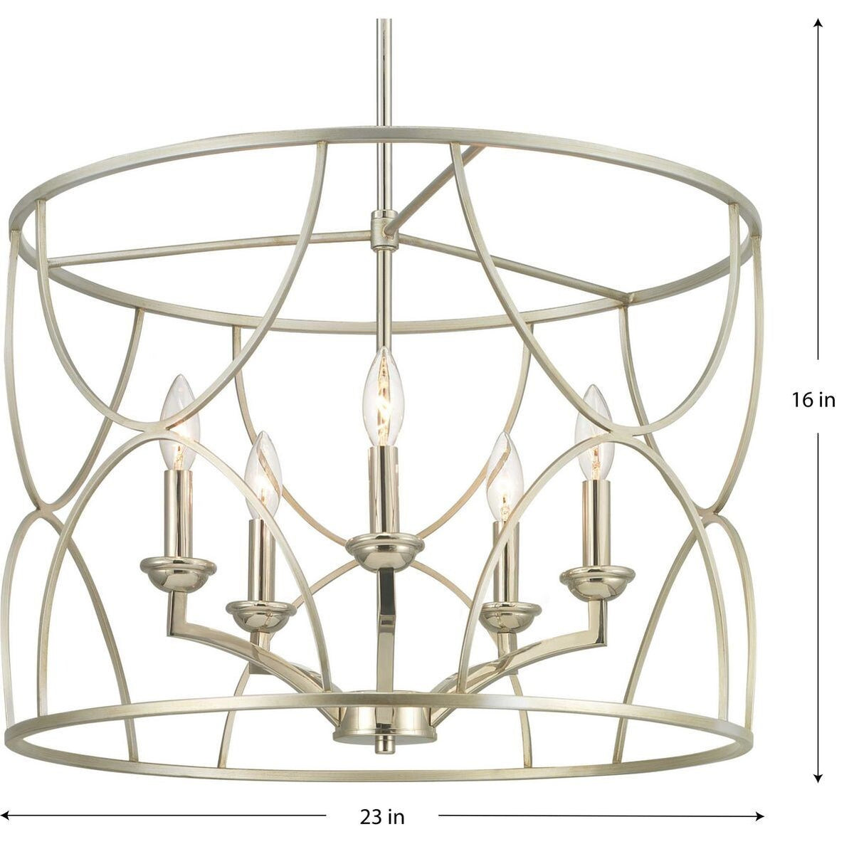 Progress Lighting Landree 5-Light Gray Traditional Chandelier