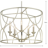 Progress Lighting Landree 5-Light Gray Traditional Chandelier
