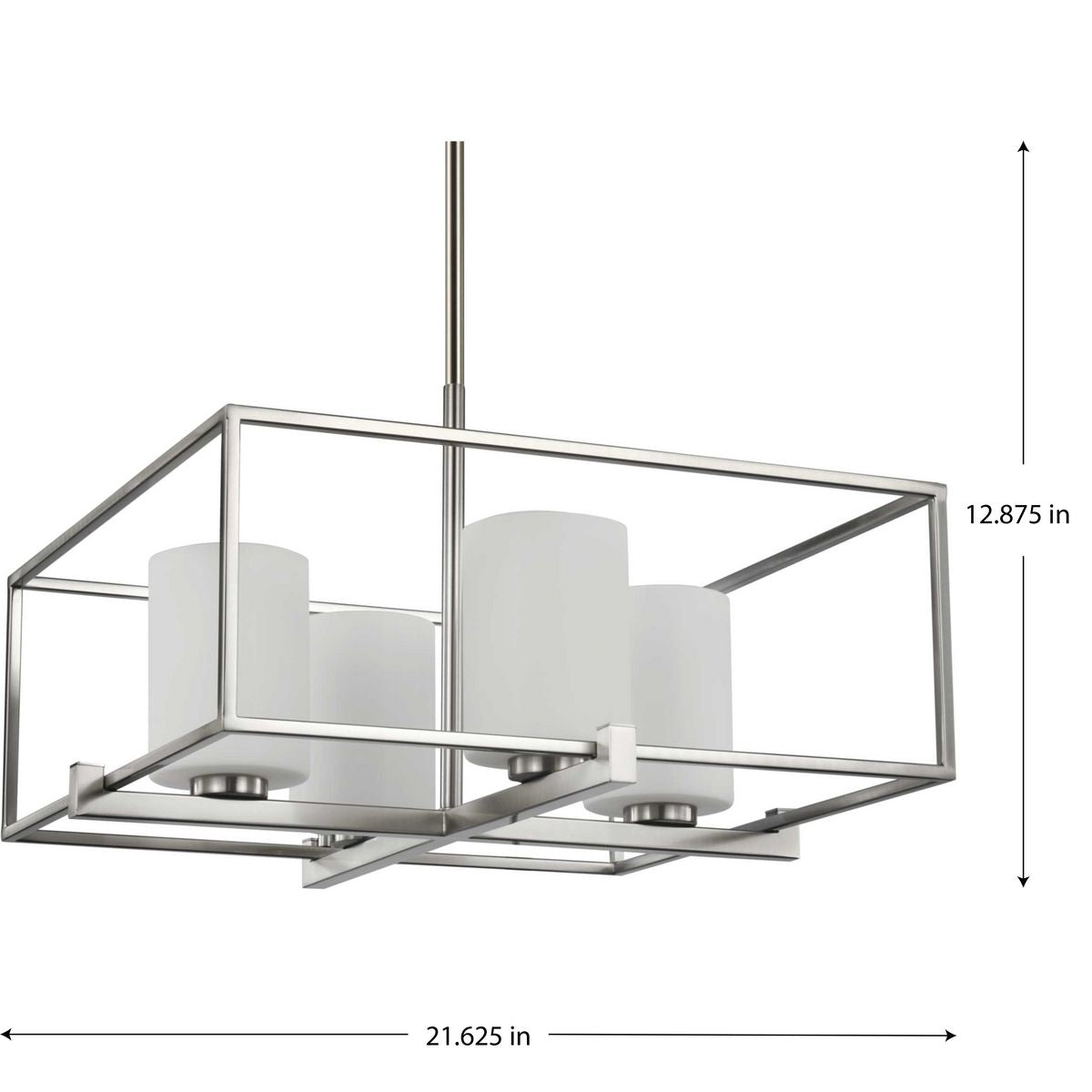 Progress Lighting Chadwick 4-Light Brushed Nickel Modern/Contemporary Chandelier