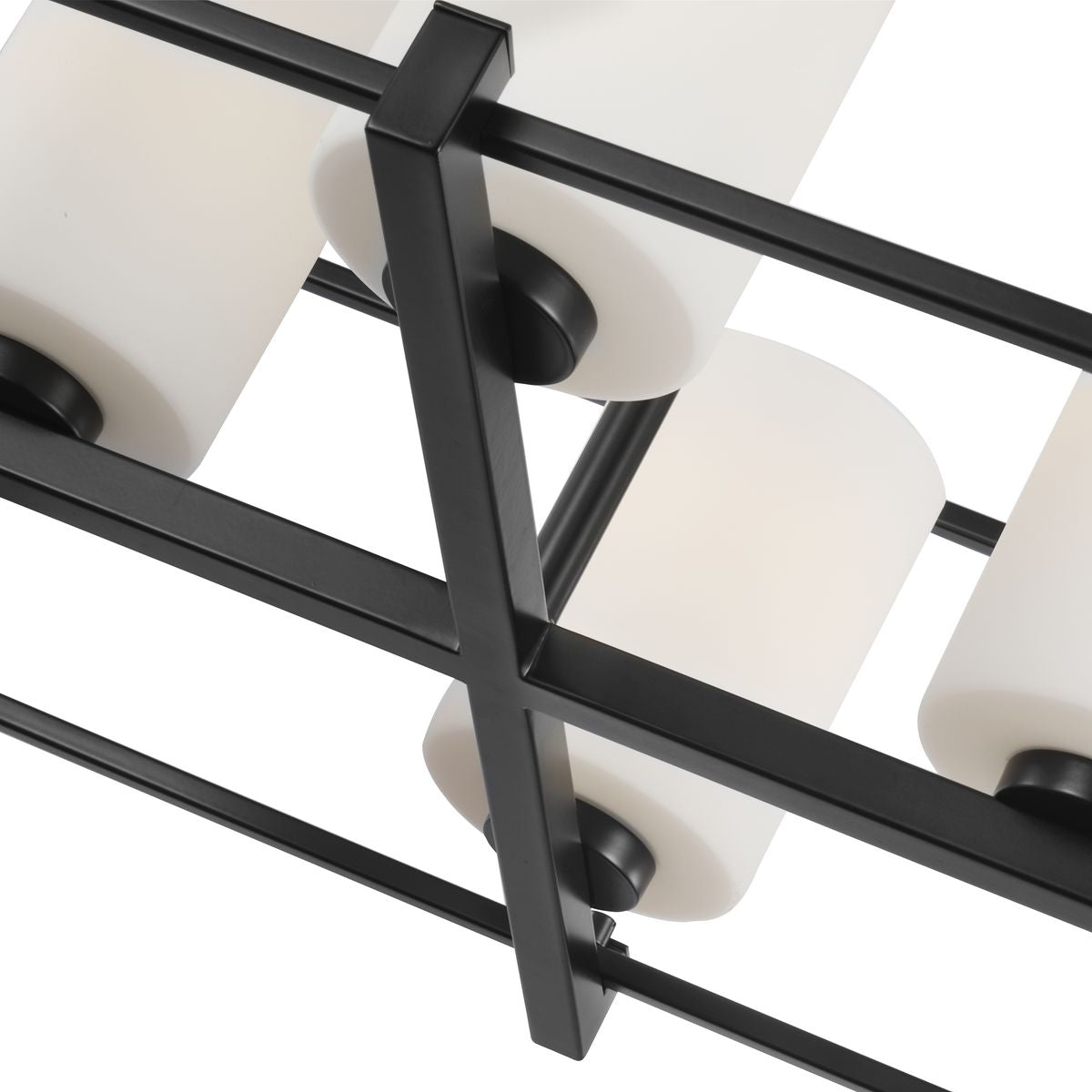 Progress Lighting Chadwick 4-Light Matte Black Modern/Contemporary Chandelier