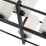 Progress Lighting Chadwick 4-Light Matte Black Modern/Contemporary Chandelier
