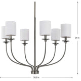 Progress Lighting Bonita 6-Light Brushed Nickel Transitional Chandelier