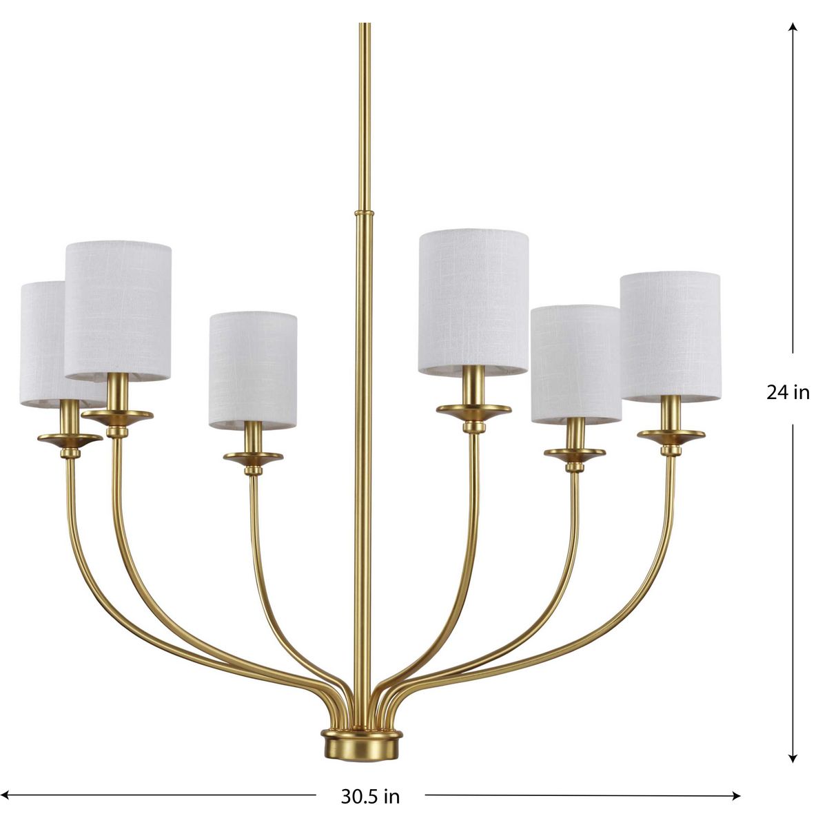 Progress Lighting Bonita 6-Light Satin Transitional Chandelier