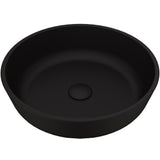 Black Round Modus MatteShell Glass Bathroom Vessel Sink - Super Arbor