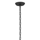Kichler Harbor Row 4-Light Textured Black Farmhouse Seeded Glass Lantern Led, Medium Indoor/Outdoor Hanging Pendant Light