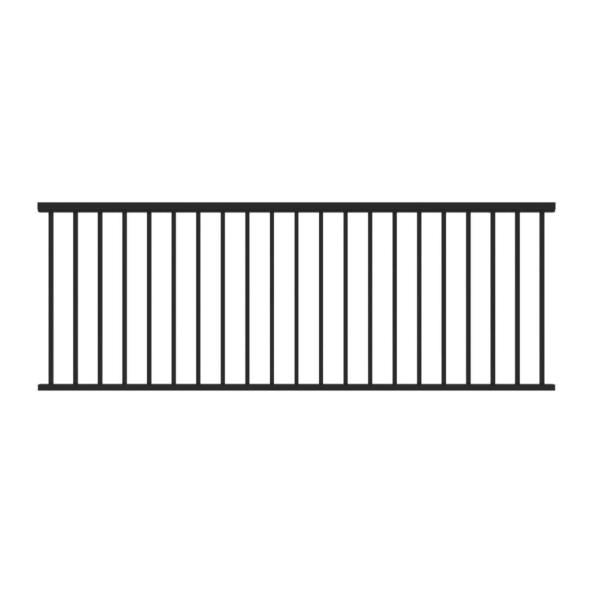 Freedom Margate 8-ft x 36-in Matte Black Aluminum Deck Rail Kit