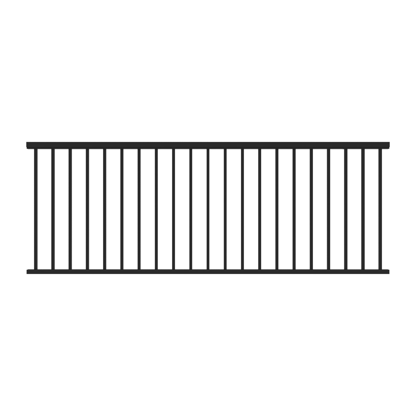 Freedom Margate 8-ft x 36-in Matte Black Aluminum Deck Rail Kit