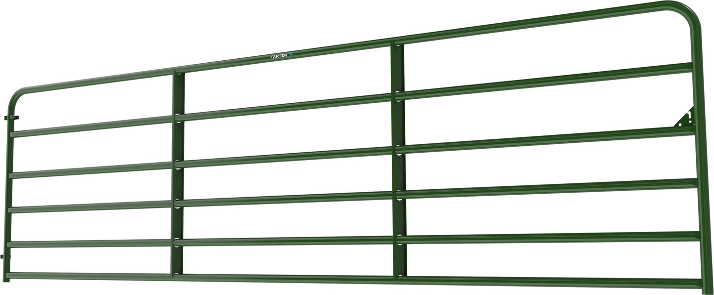 Tarter 4-ft H x 14-ft W Green Powder Over E-coat Steel Farm Corral Fence Gate