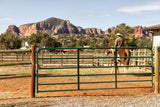 Tarter 4-ft H x 12-ft W Green Powder Over E-coat Steel Farm Corral Fence Gate