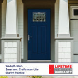 Therma-Tru Benchmark Emerson 36-in x 80-in Fiberglass Craftsman Right-Hand Inswing Ready-to-Paint Unfinished Prehung Front Door with Brickmould