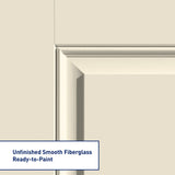 Therma-Tru Benchmark Doors 32-in x 80-in Fiberglass Half-Lite Left-Hand Inswing Ready-to-Paint Unfinished Prehung Single Front Door