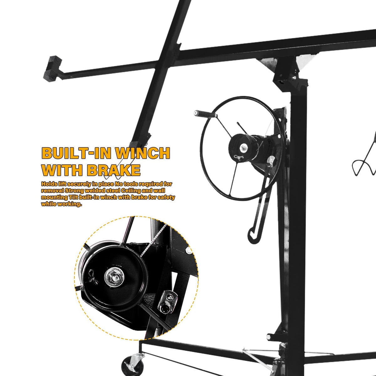 Maocao Hoom 11ft Drywall Lift 11-ft H x 116-in L x 35.56-in W Steel Drywall Lift