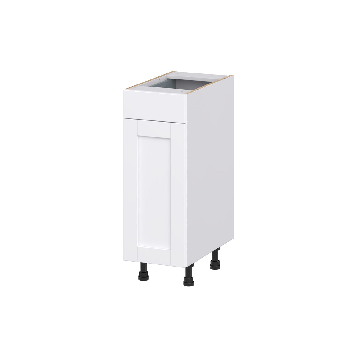 Hugo&Borg Rosemont 12-in W x 34.5-in H x 21-in D Glacier White 1-Drawer Base Fully Assembled Cabinet (Recessed Panel Shaker Style)