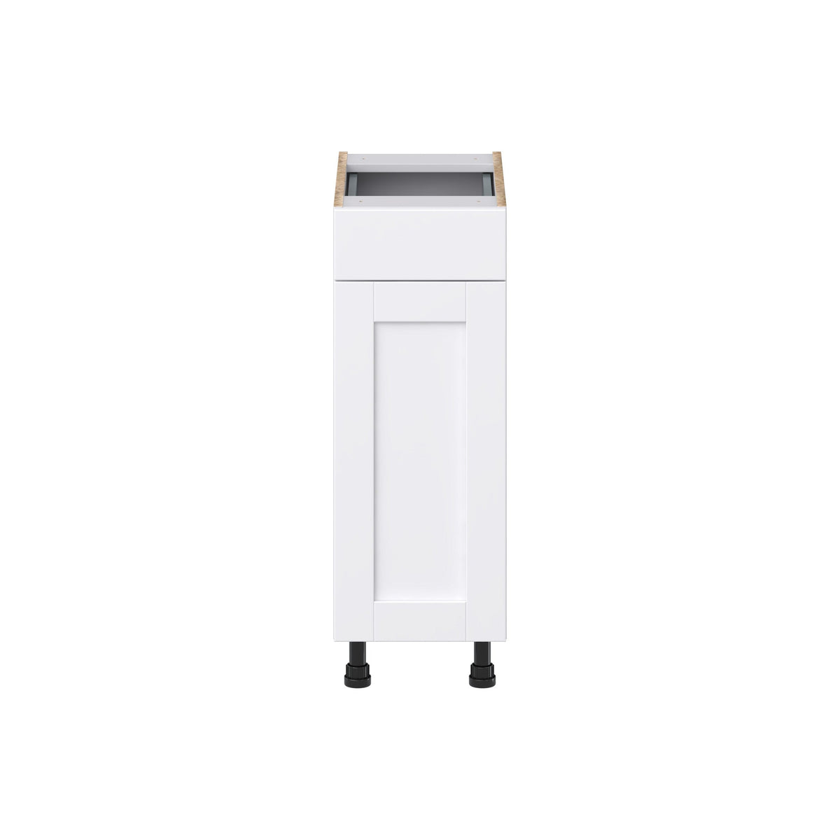Hugo&Borg Rosemont 12-in W x 34.5-in H x 21-in D Glacier White 1-Drawer Base Fully Assembled Cabinet (Recessed Panel Shaker Style)