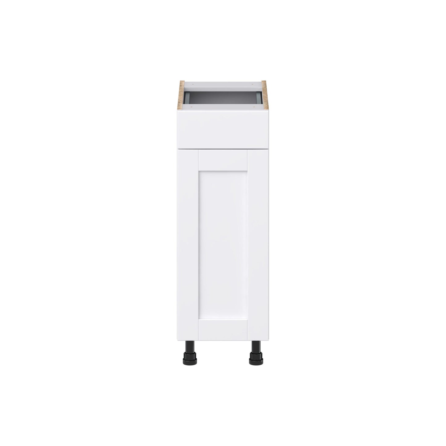 Hugo&Borg Rosemont 12-in W x 34.5-in H x 21-in D Glacier White 1-Drawer Base Fully Assembled Cabinet (Recessed Panel Shaker Style)