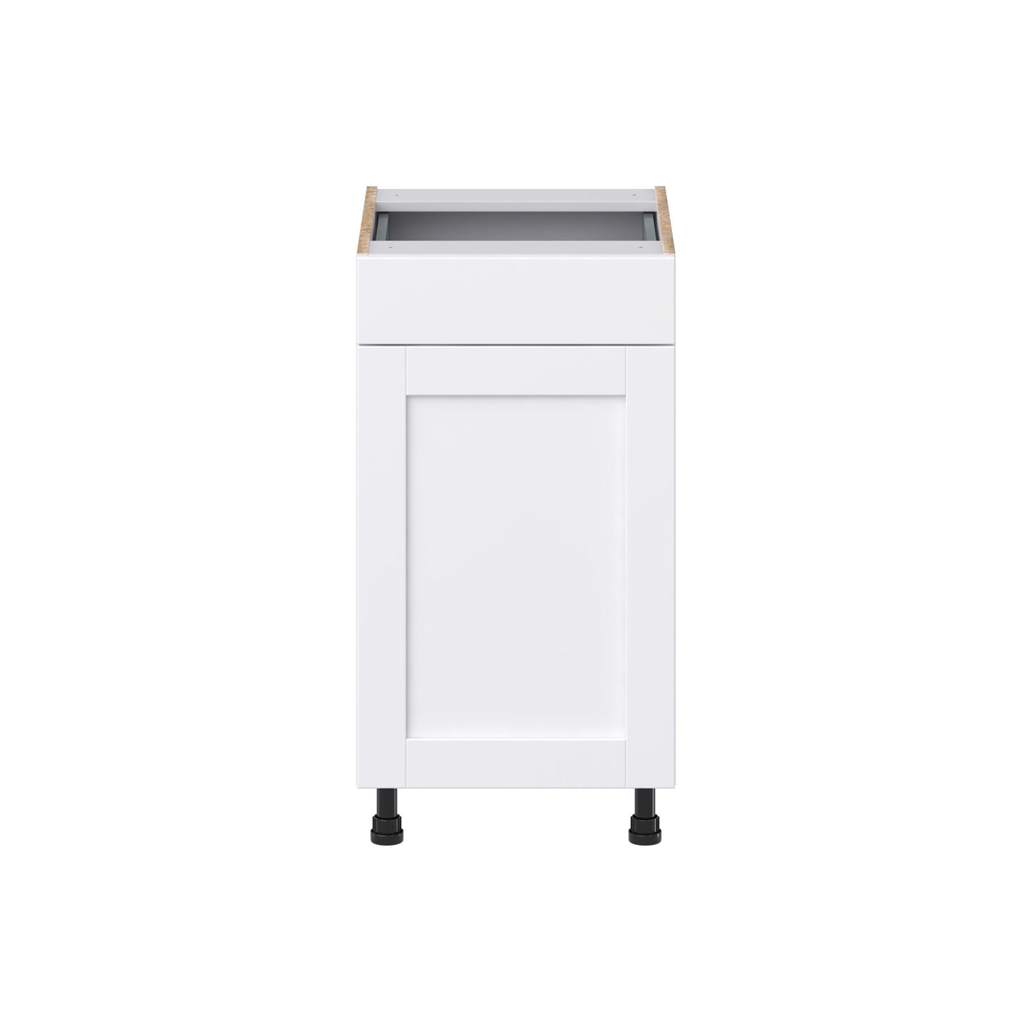 Hugo&Borg Rosemont 18-in W x 34.5-in H x 21-in D Glacier White 1-Drawer Base Fully Assembled Cabinet (Recessed Panel Shaker Style)