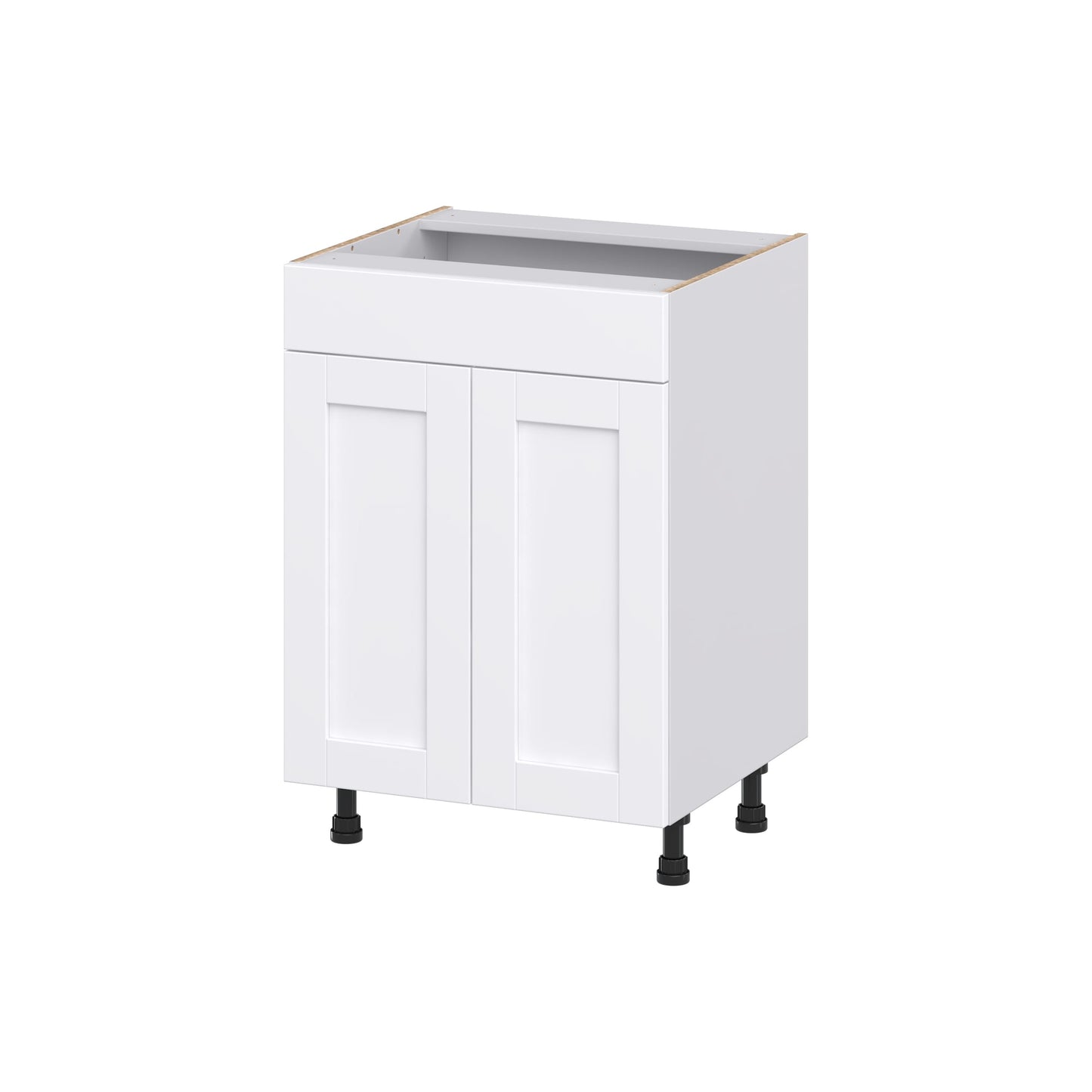 Hugo&Borg Rosemont 24-in W x 34.5-in H x 21-in D Glacier White Sink Base Fully Assembled Cabinet (Recessed Panel Shaker Style)