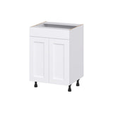 Hugo&Borg Rosemont 24-in W x 34.5-in H x 21-in D Glacier White Sink Base Fully Assembled Cabinet (Recessed Panel Shaker Style)