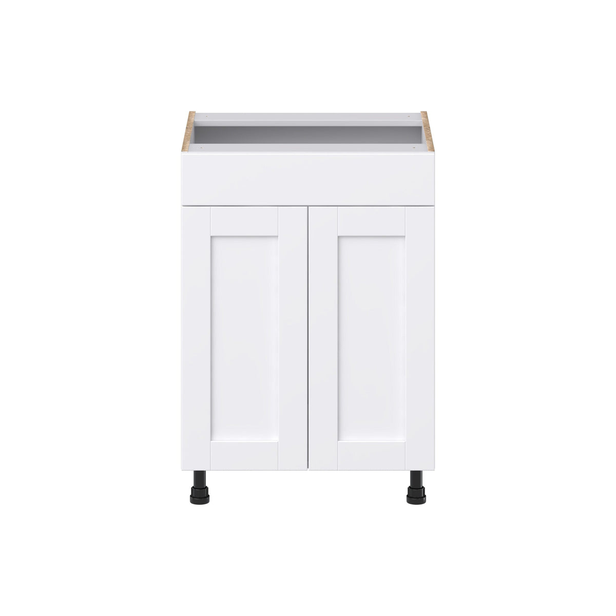 Hugo&Borg Rosemont 24-in W x 34.5-in H x 21-in D Glacier White Sink Base Fully Assembled Cabinet (Recessed Panel Shaker Style)