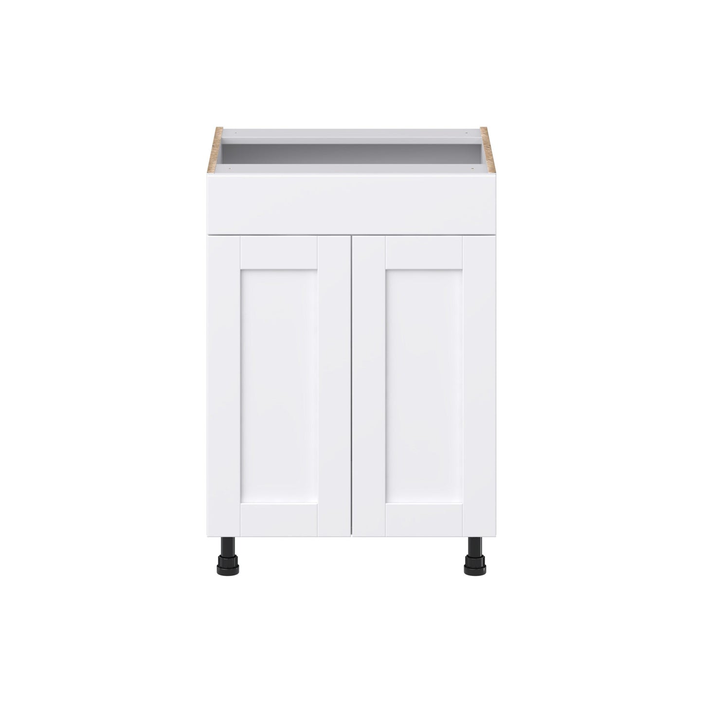 Hugo&Borg Rosemont 24-in W x 34.5-in H x 21-in D Glacier White Sink Base Fully Assembled Cabinet (Recessed Panel Shaker Style)