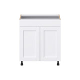 Hugo&Borg Rosemont 30-in W x 34.5-in H x 21-in D Glacier White Sink Base Fully Assembled Cabinet (Recessed Panel Shaker Style)