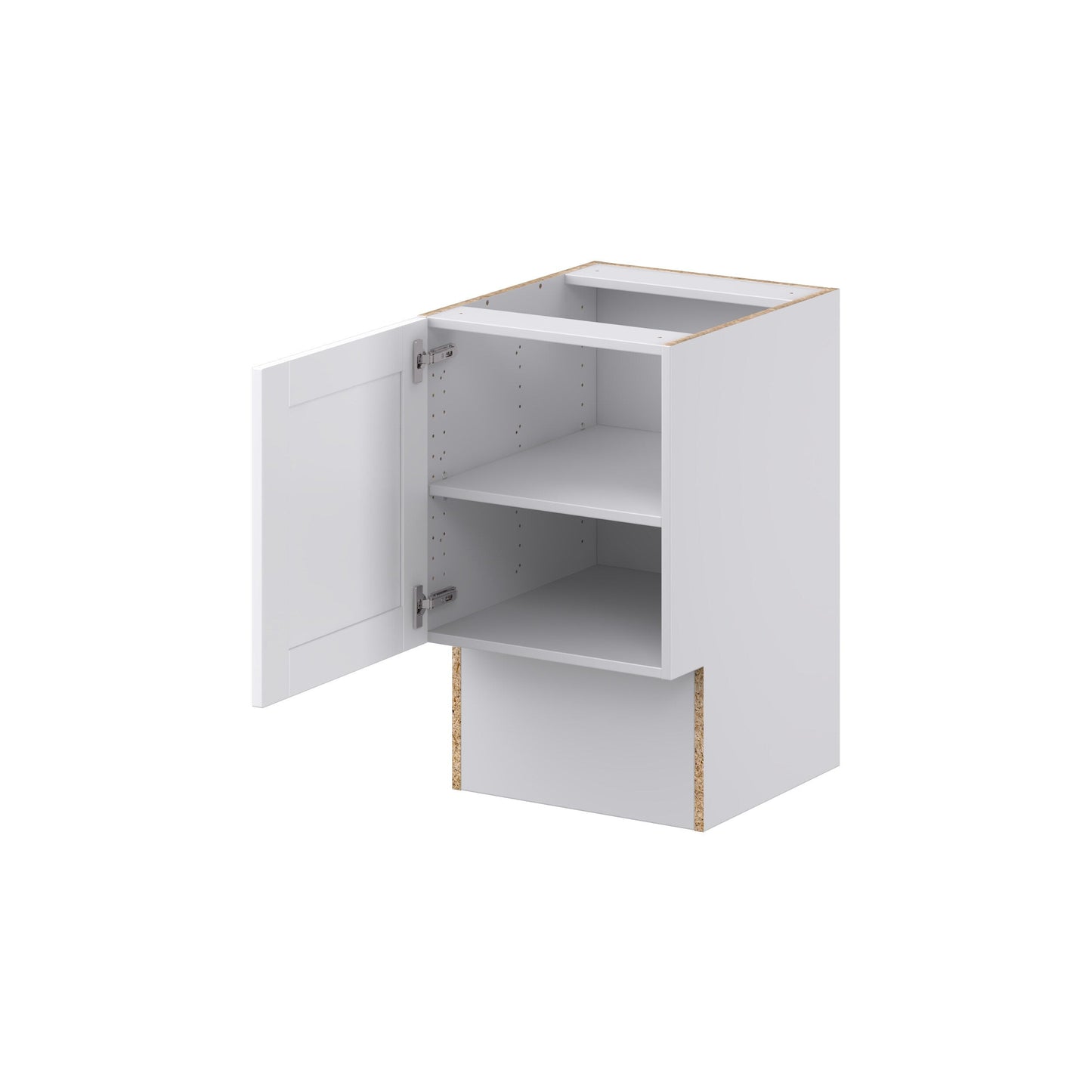 Hugo&Borg Rosemont 18-in W x 34.5-in H x 21-in D Glacier White Base Fully Assembled Cabinet (Recessed Panel Shaker Door Style)