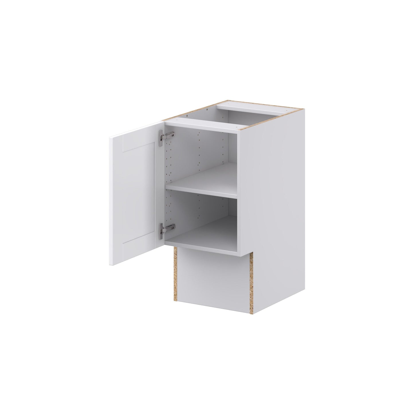 Hugo&Borg Rosemont 15-in W x 34.5-in H x 21-in D Glacier White Base Fully Assembled Cabinet (Recessed Panel Shaker Door Style)