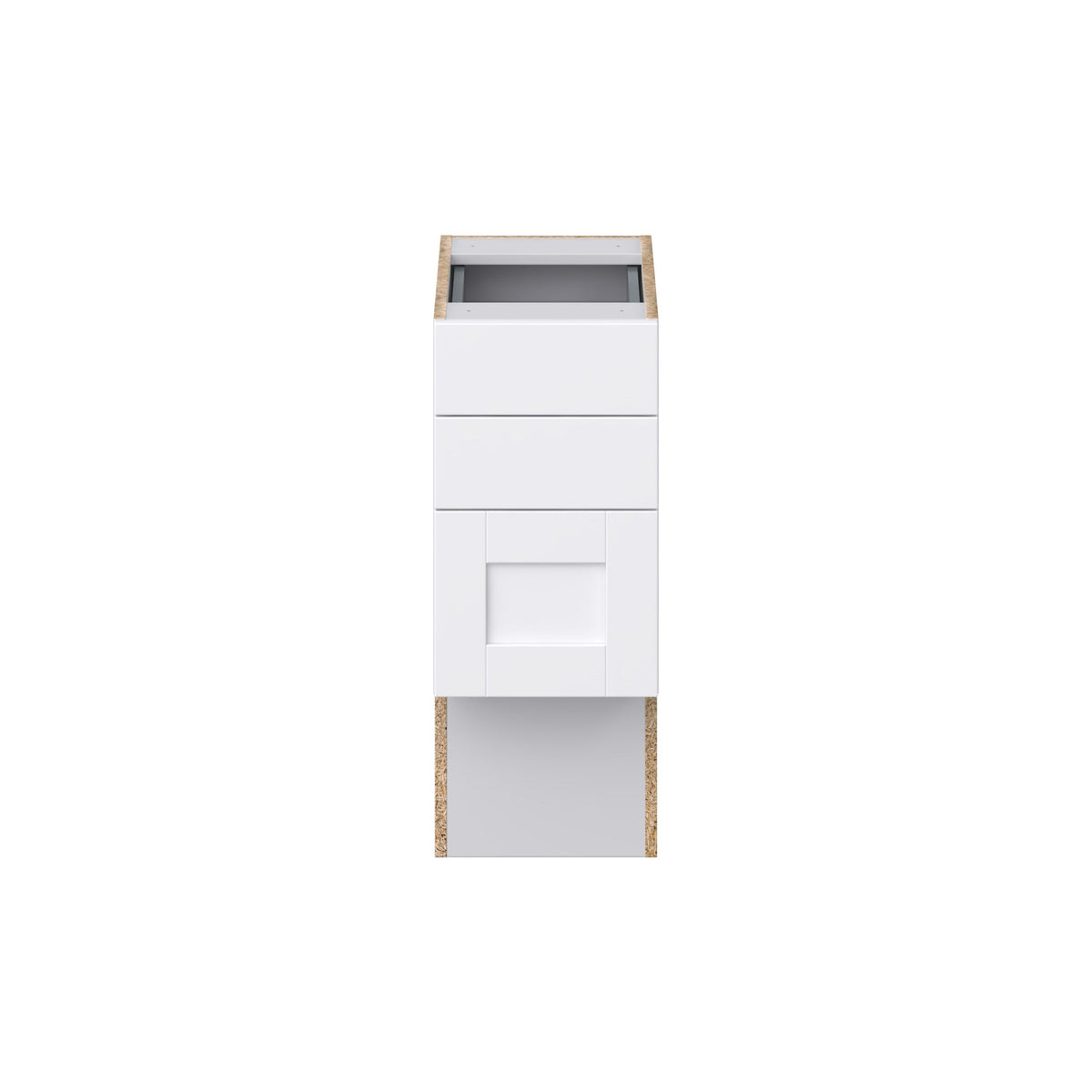 Hugo&Borg Rosemont 12-in W x 30-in H x 21-in D Glacier White 4-Drawer Base Fully Assembled Cabinet (Recessed Panel Style)